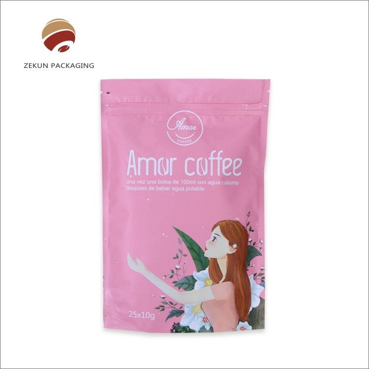 OEM 서있는 지퍼 포스 CMYK 컬러 플라스틱 서있는 지퍼 포스