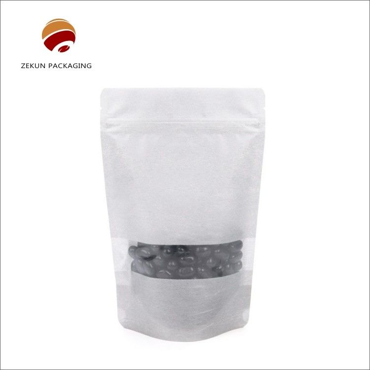환경 친화적 인 크래프트 종이 봉지 인그루브 인쇄 매트 표면 식품 포장 200g - 5kgs