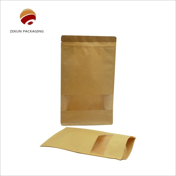 환경 친화적 인 크래프트 종이 봉지 인그루브 인쇄 매트 표면 식품 포장 200g - 5kgs