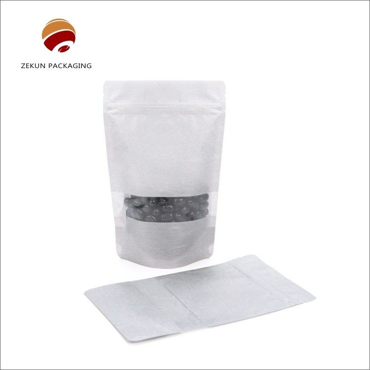 식품 포장 Kraft Paper Zip Lock Bag Custom Size 수분 방지 매트 또는 반짝이는 마무리