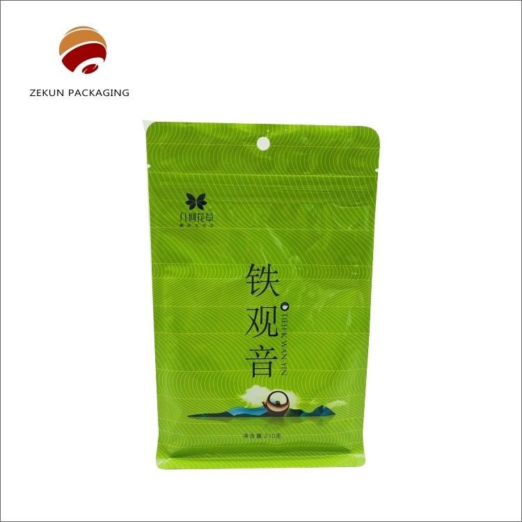 시퍼 톱이 있는 맞춤형 차 포장 봉지 CMYK/PANTON 디자인 수분 방지 30-200g-5kgs