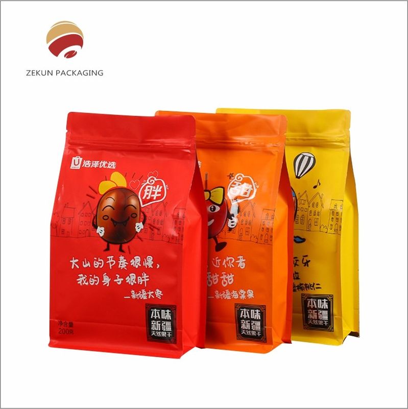 맞춤형 디자인 간식 포장 가방 생동감 있는 CMYK 색상 보호 가공